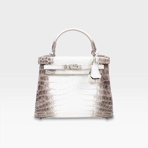 Hermès - Kelly Retourne 25 - Himalaya Niloticus Crocodile